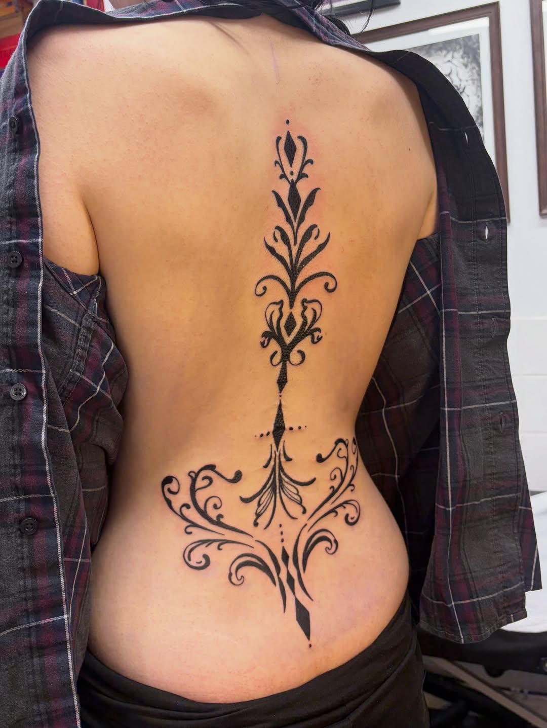 Tattoo by @mushypokes — ornamental, black_and_grey