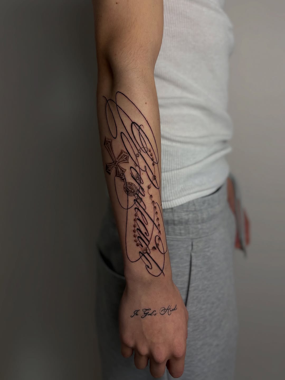 Tattoo by @shortkingtattoo β lettering_script, fine_line