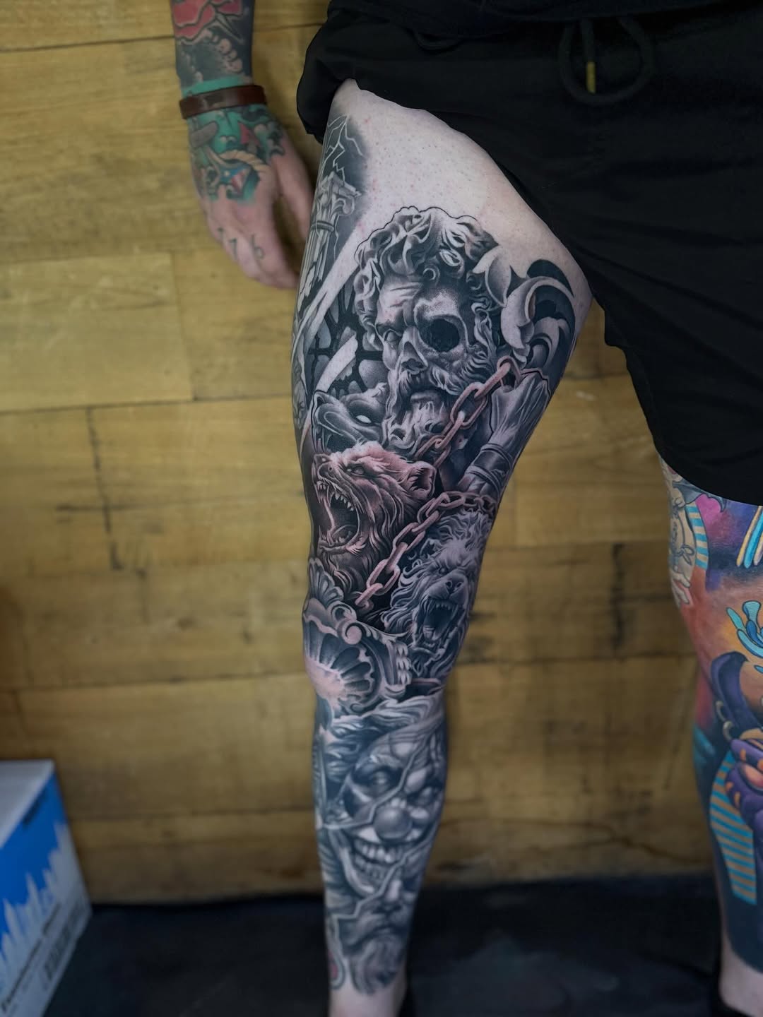 Tattoo by @milesjtattoos — black_and_grey, realism