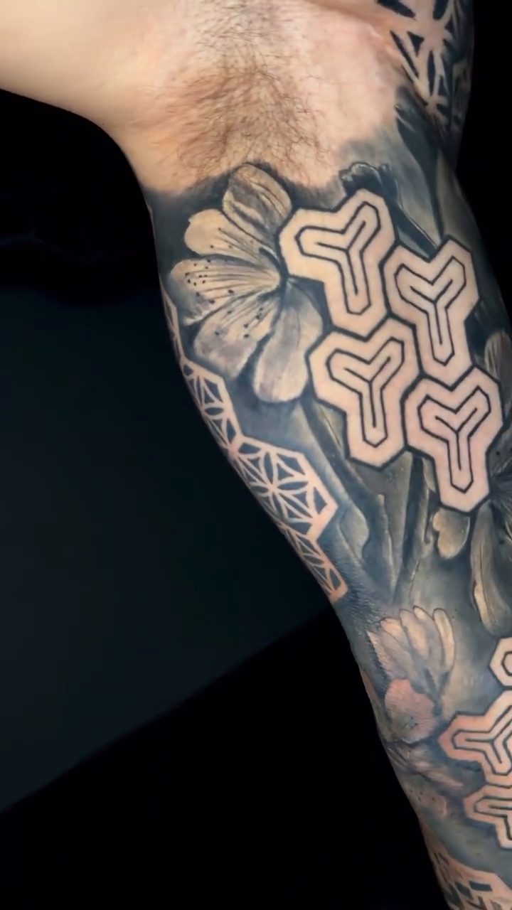 Tattoo by @inked_alex — geometric, black_and_grey