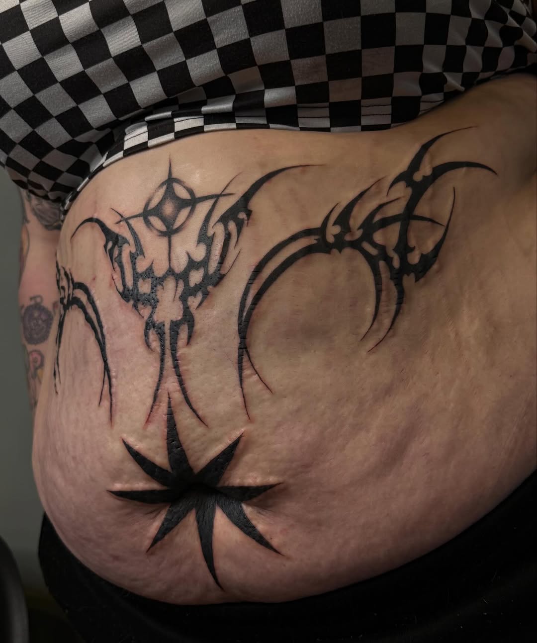 Tattoo by @inkedbykz — tribal, blackwork