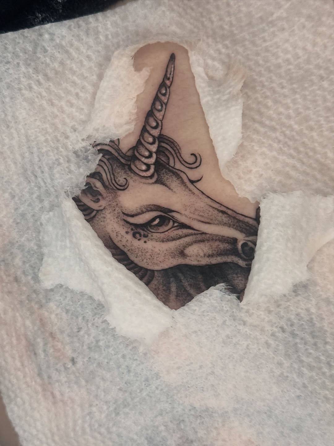 Tattoo by @ellafromhella — realism, dotwork