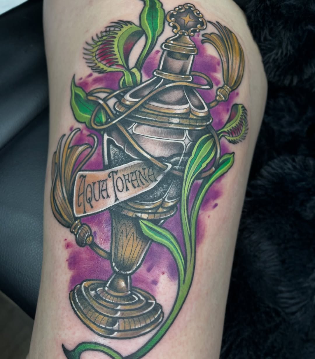 Tattoo by @bogwitchz_ — illustrative, new_school
