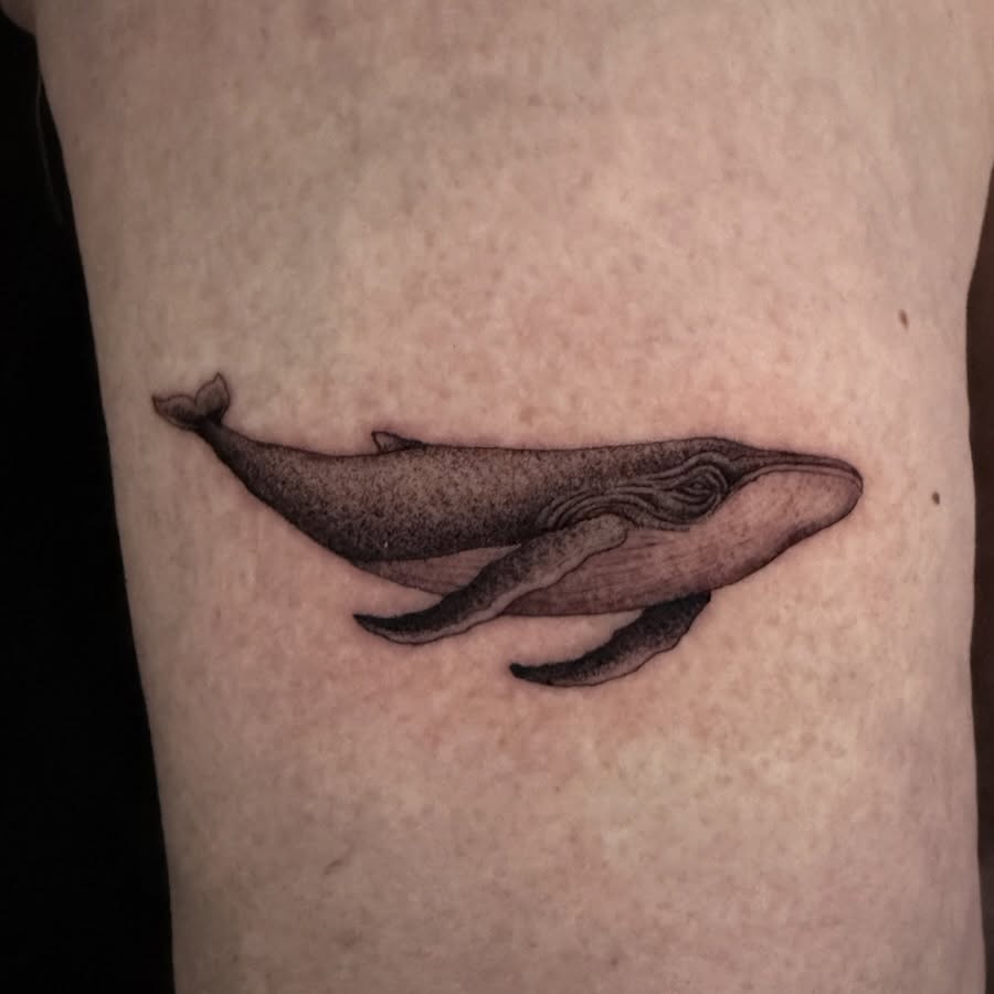 Tattoo by @etzeltattoo — black_and_grey, dotwork