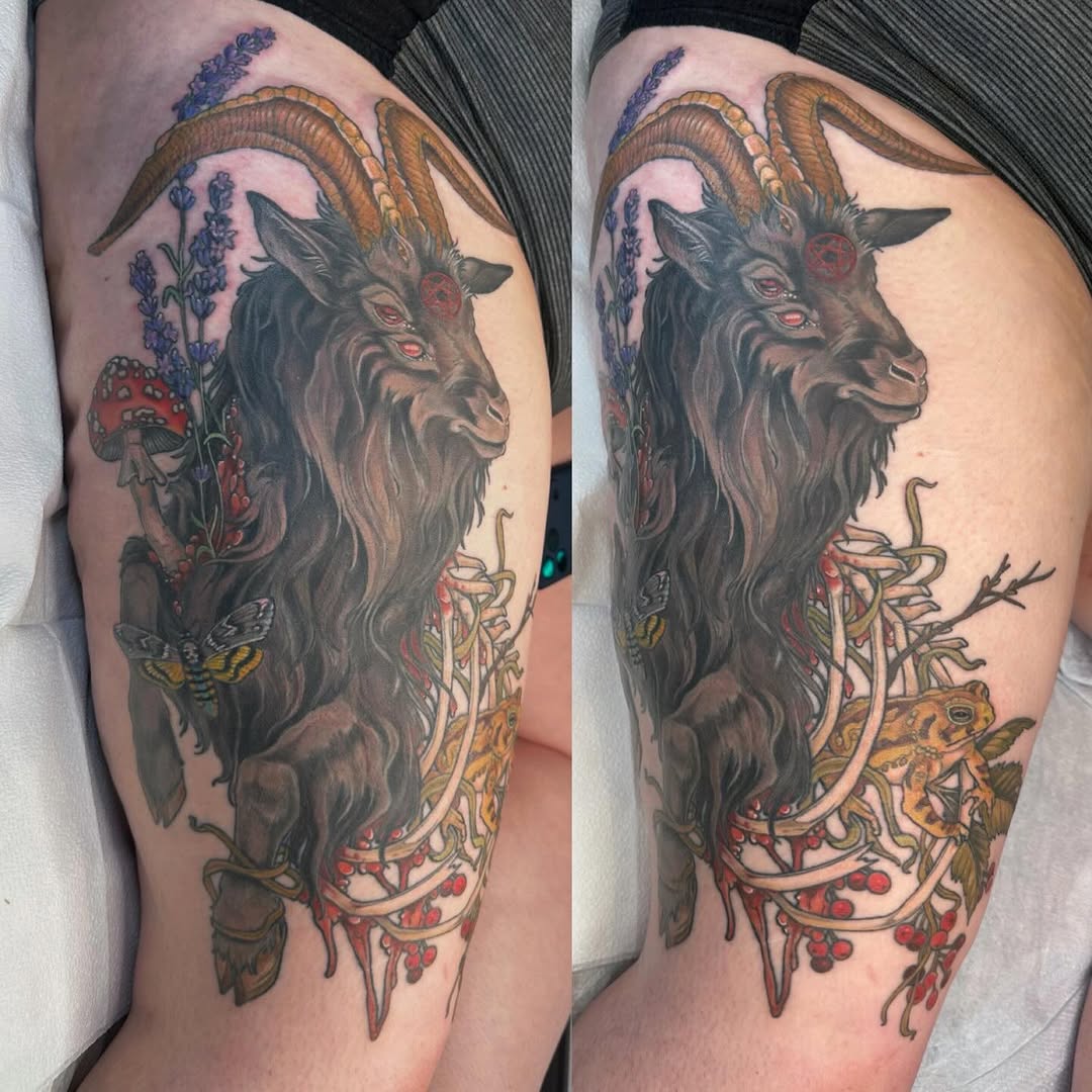 Tattoo by @creature_tattooer — dark_realism, illustrative