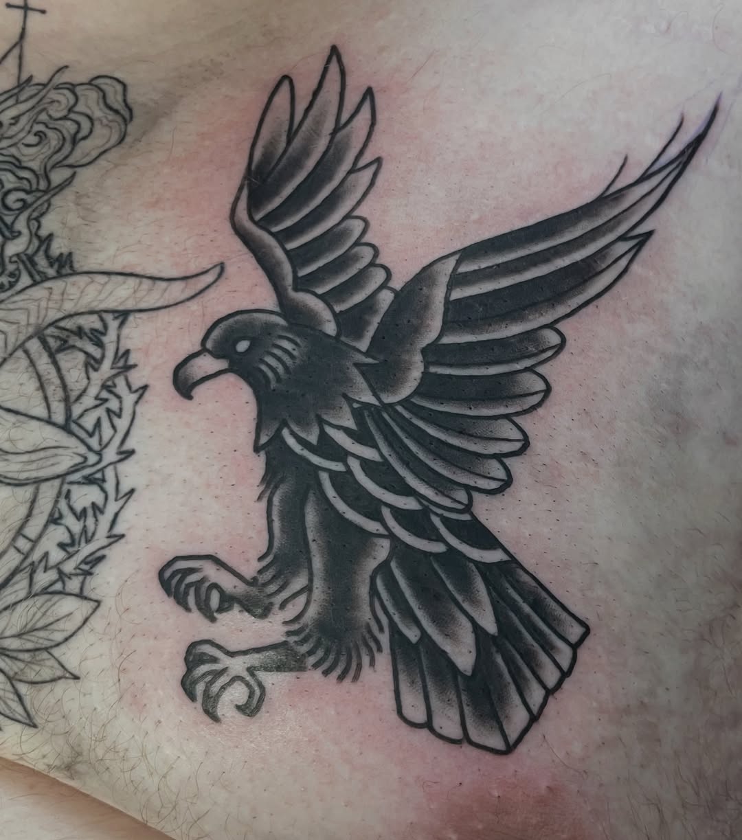 Tattoo by @ajo.ink — american_traditional, black_and_grey