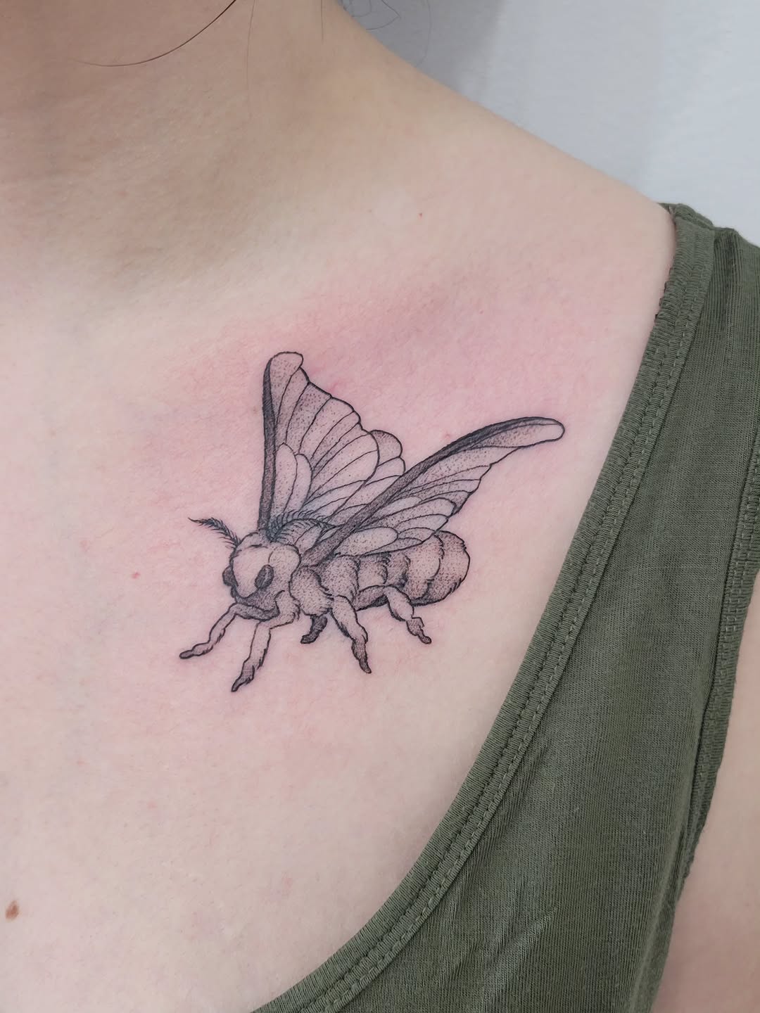 Tattoo by @melancholy.moth.tattoo — fine_line, dotwork