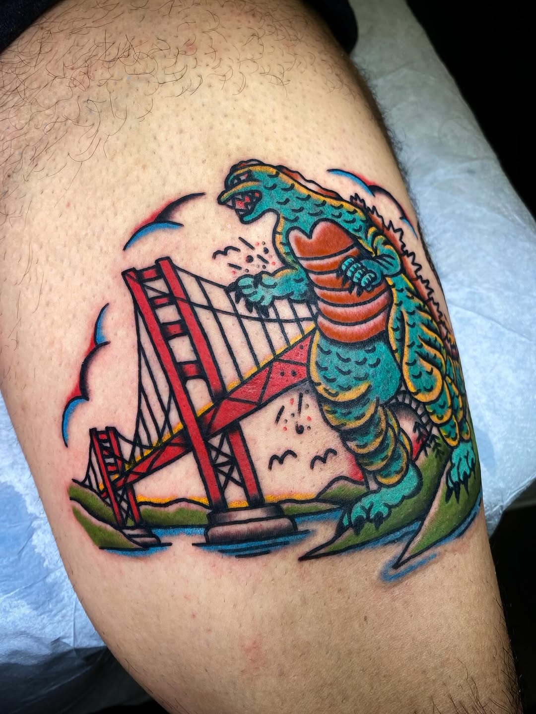 Tattoo by @rubber_band_dan — american_traditional, illustrative