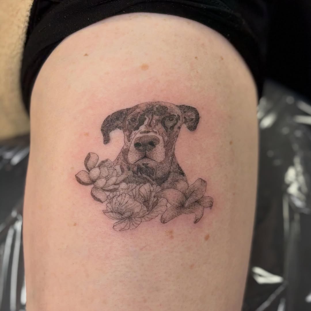 Tattoo by @inkbyb โ realism, black_and_grey