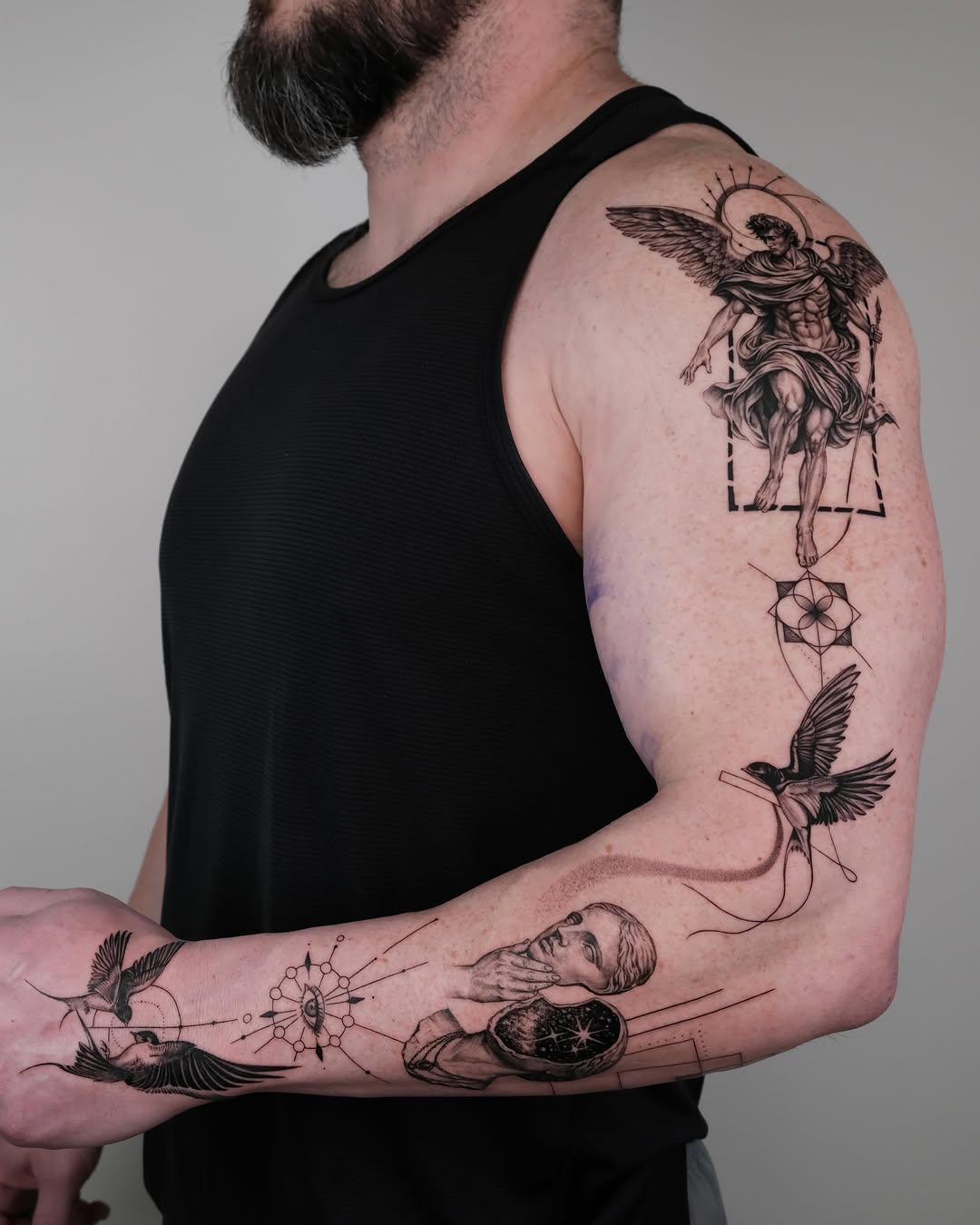 Tattoo by @zaytattoos — black_and_grey, illustrative