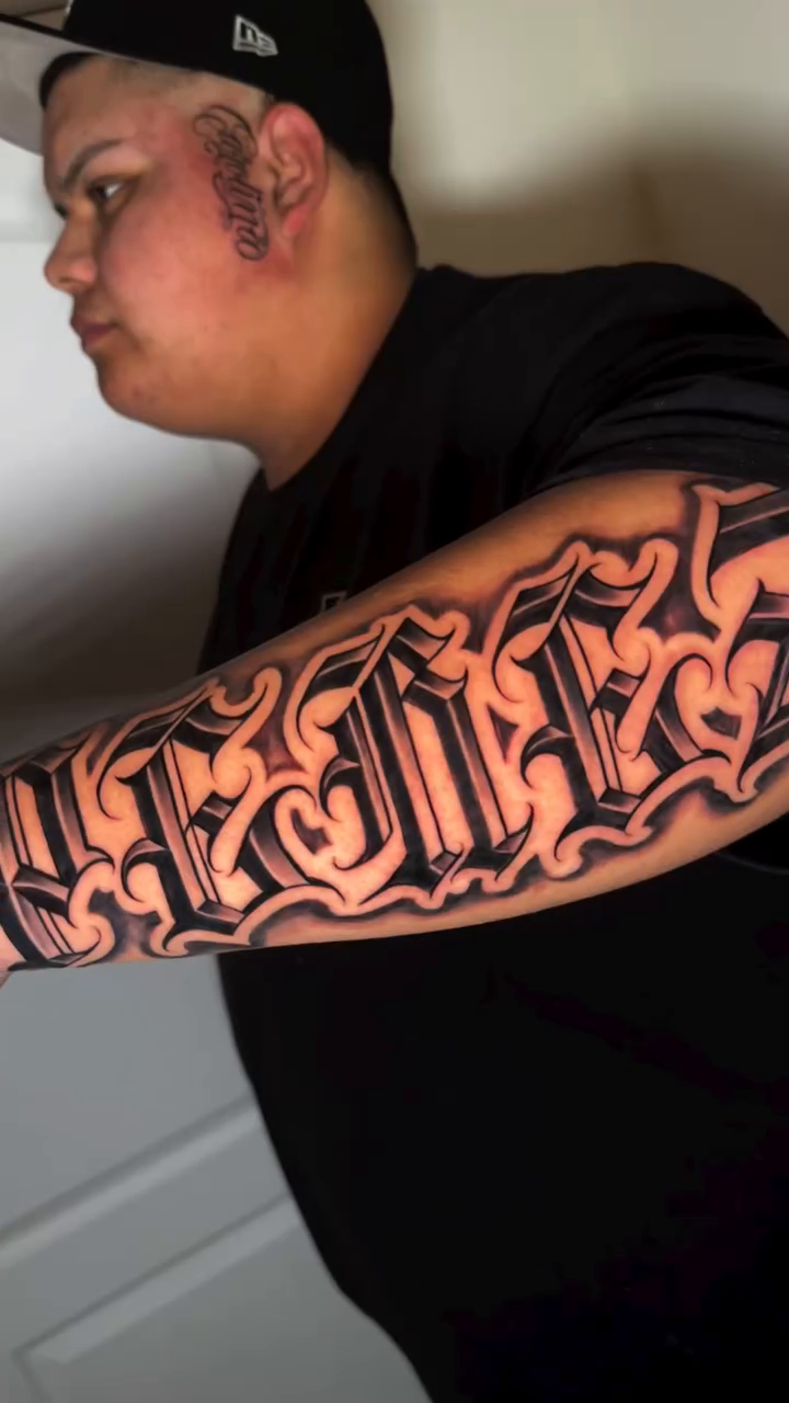 Tattoo by @namztattoo — lettering_script, chicano