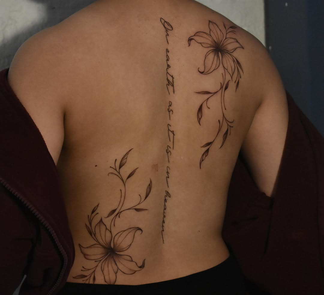 Tattoo by @chanty.tattoo โ lettering_script, fine_line