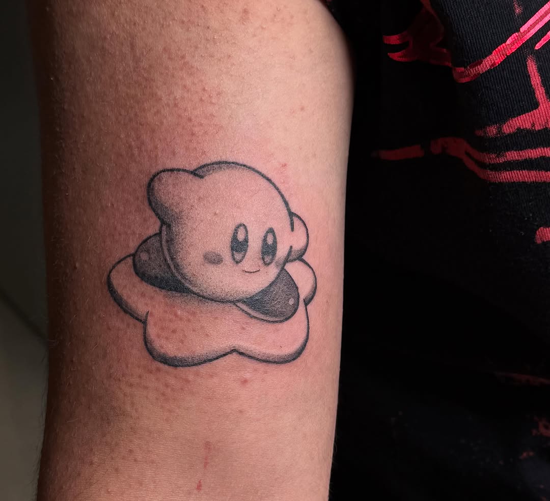 Tattoo by @chanty.tattoo โ anime, black_and_grey