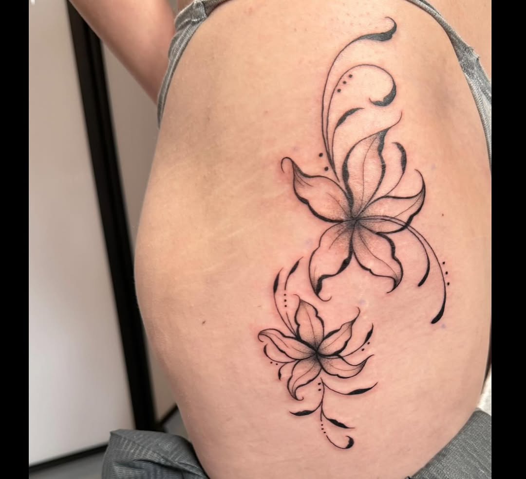Tattoo by @chanty.tattoo โ fine_line, black_and_grey