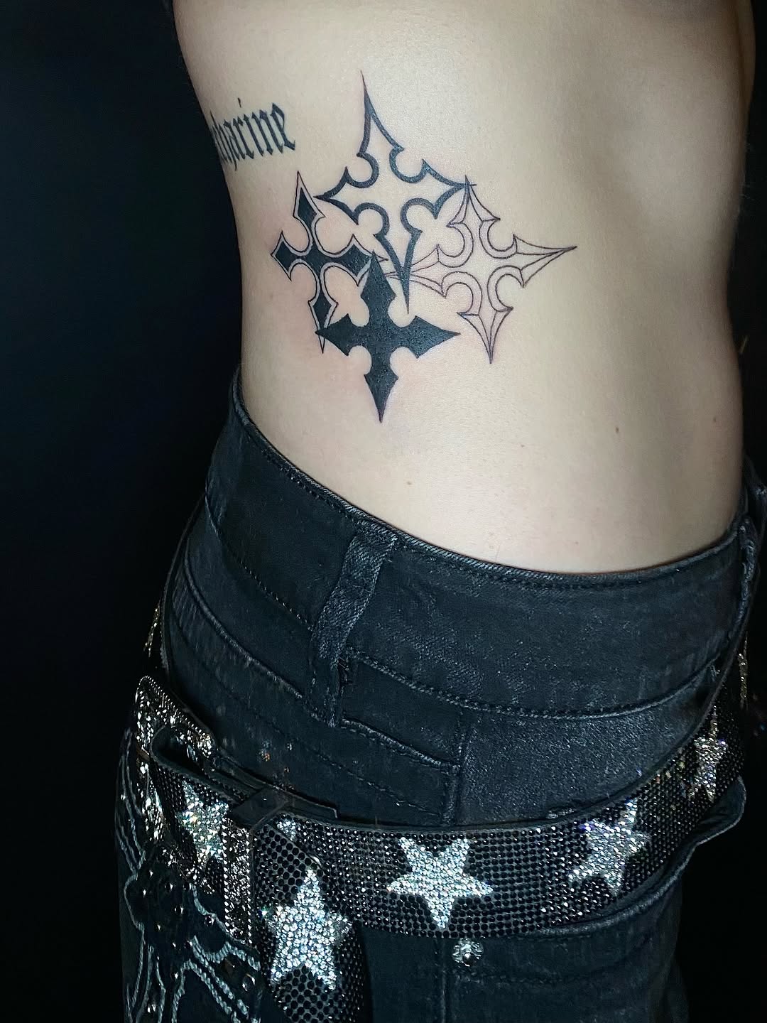 Tattoo by @cherryjaneink — blackwork, geometric