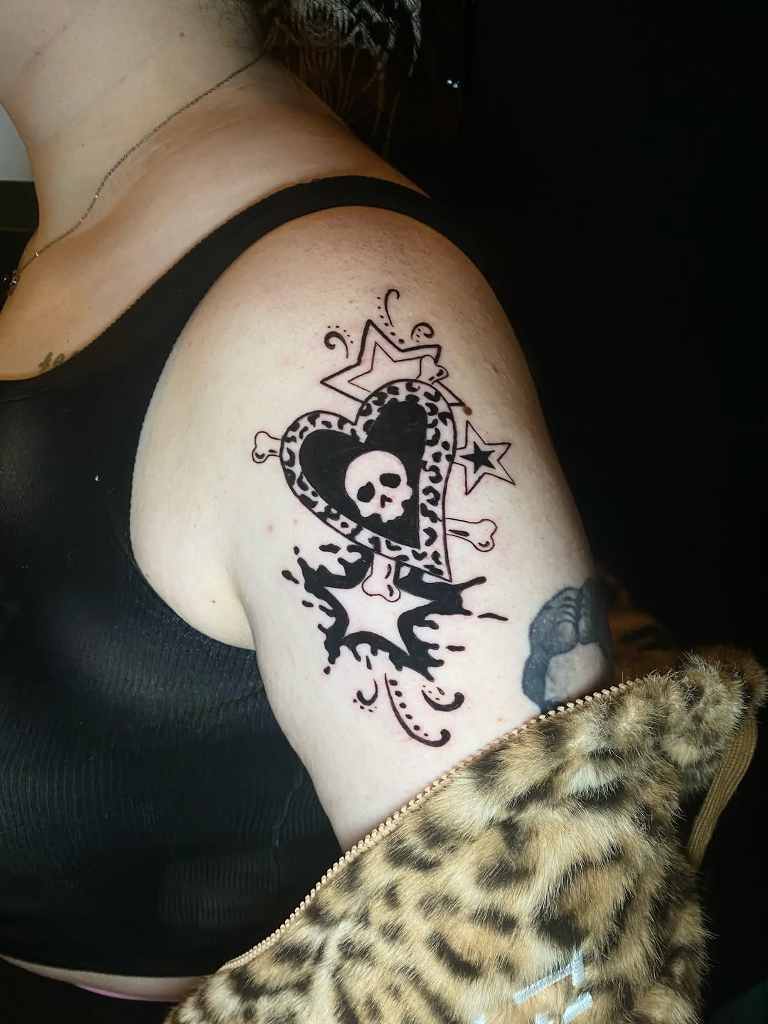 Tattoo by @cherryjaneink — illustrative, blackwork