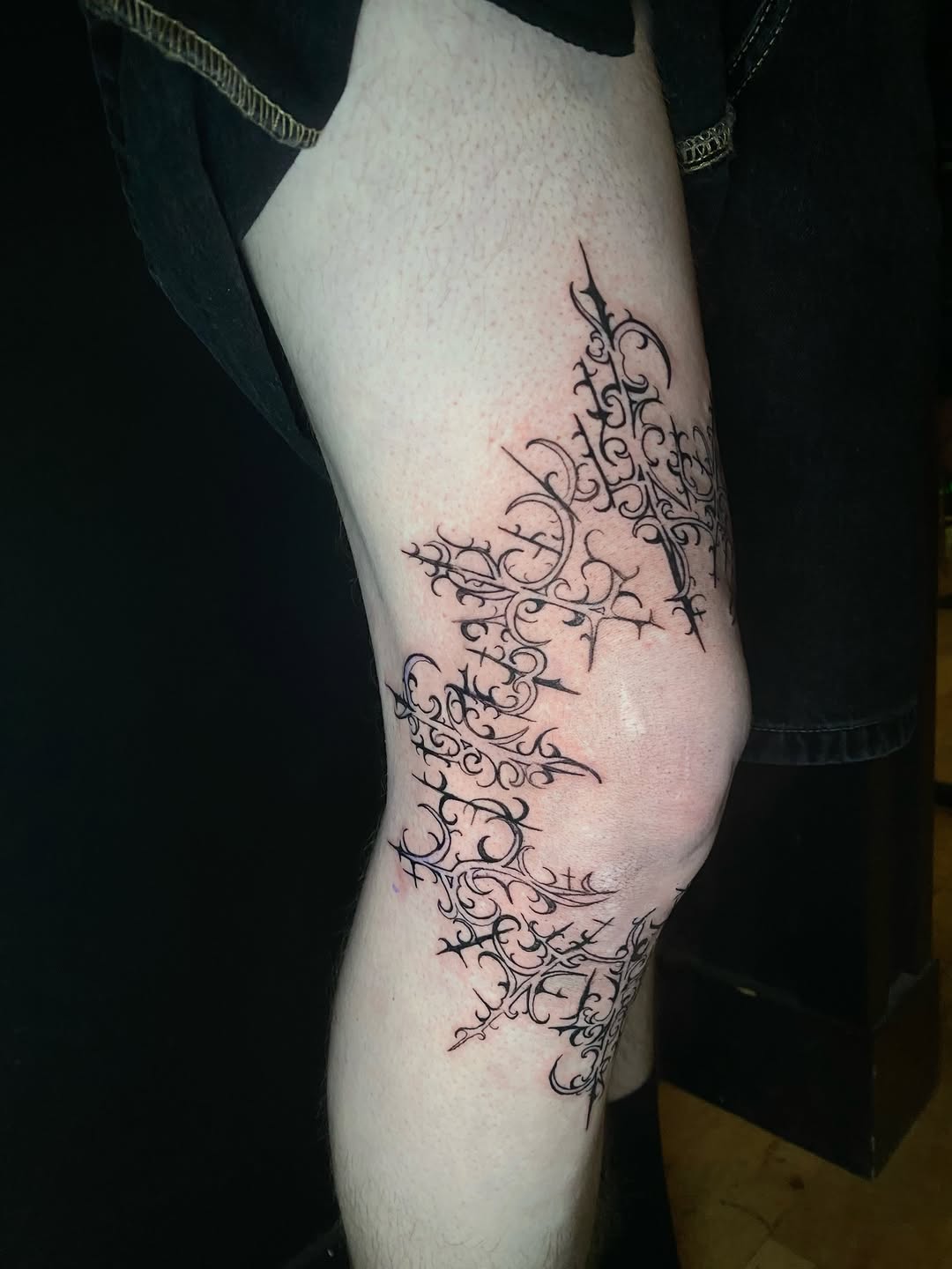 Tattoo by @cherryjaneink — blackwork, ornamental