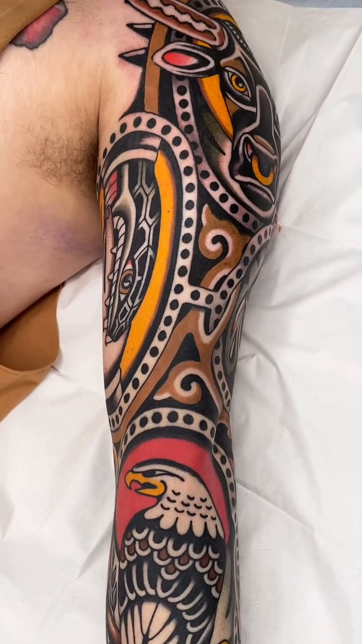 Tattoo by @wes_art_ — american_traditional, illustrative