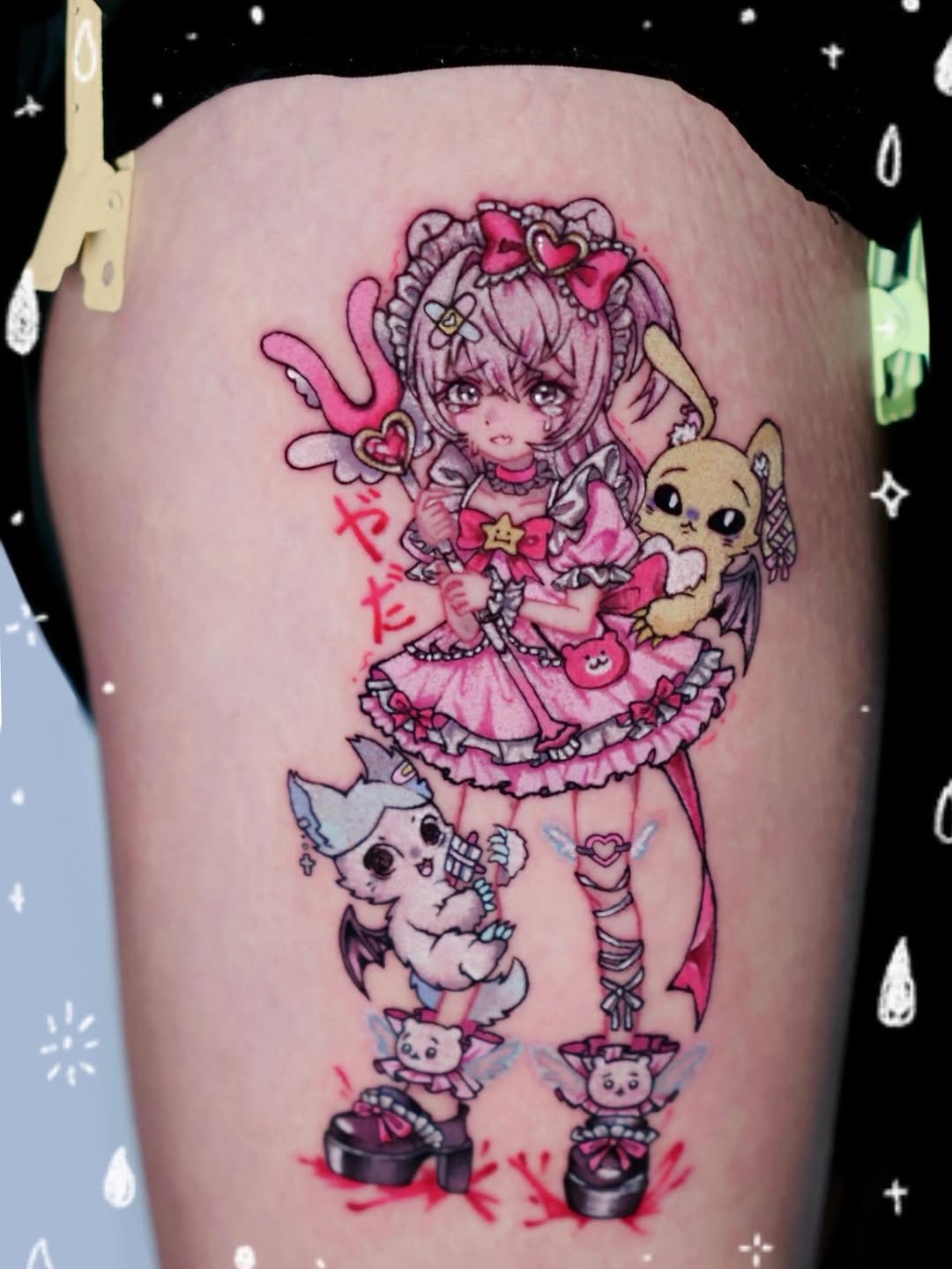 Tattoo by @kill.sweetie — anime, new_school