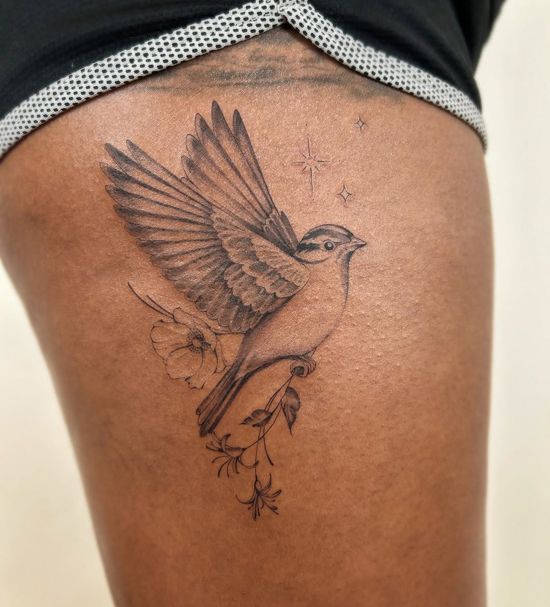Tattoo by @hellymarch_tattoo โ fine_line, black_and_grey