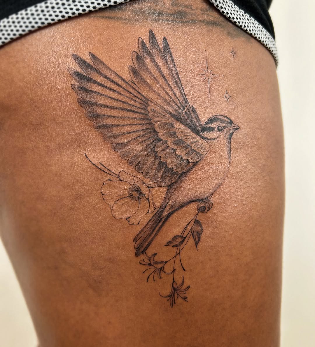 Tattoo by @hellymarch_tattoo โ fine_line, black_and_grey