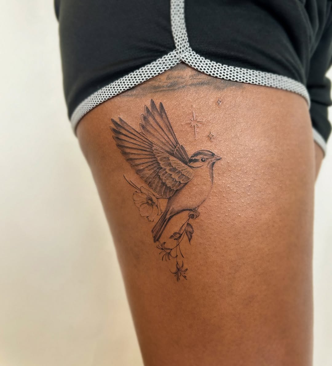 Tattoo by @hellymarch_tattoo โ fine_line, black_and_grey