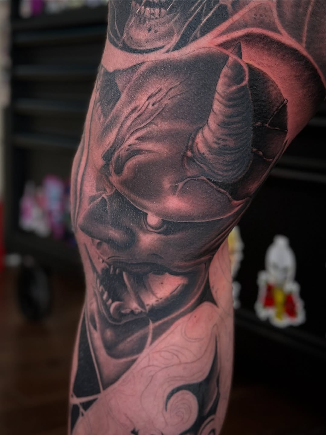 Tattoo by @cazztro.tattoo โ dark_realism, black_and_grey