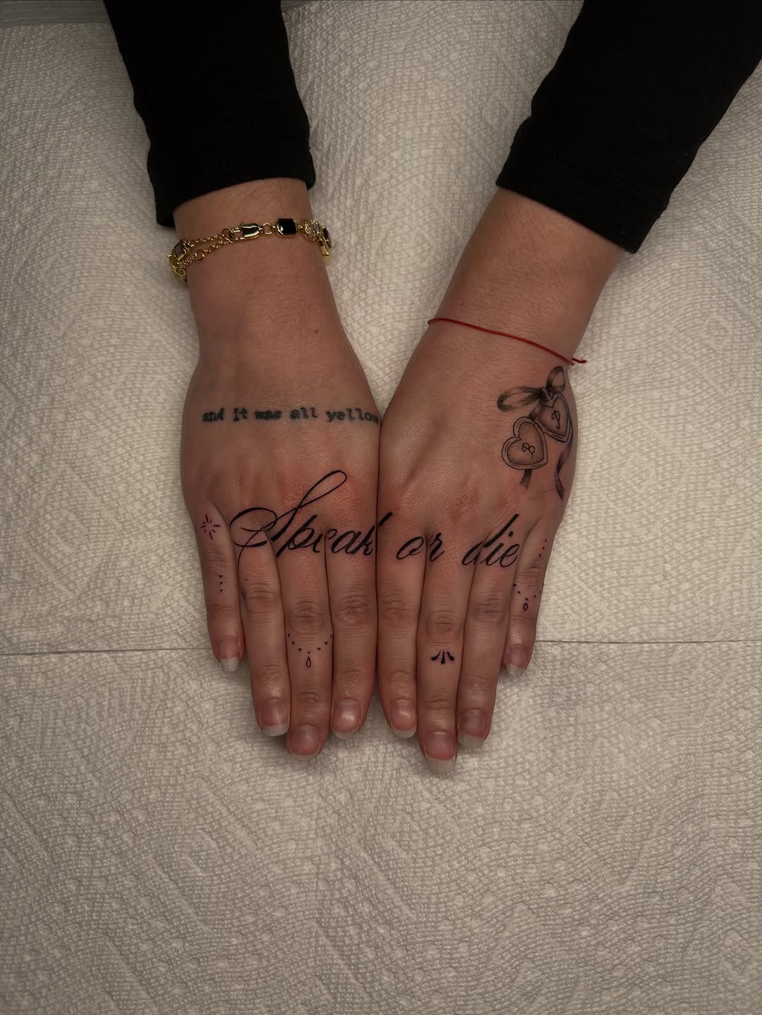 Tattoo by @tatbyb — lettering_script, fine_line