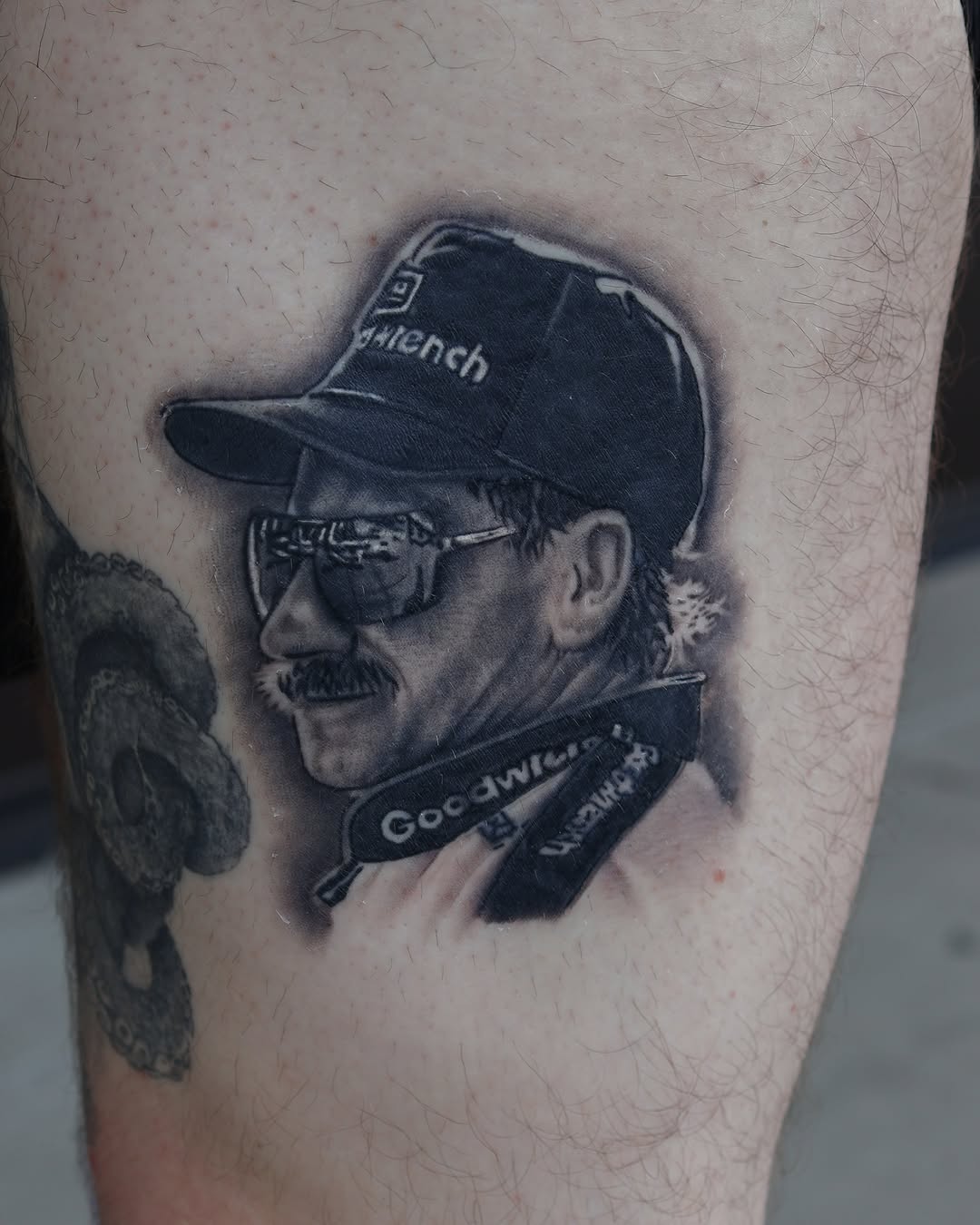 Tattoo by @blakeowenstattoos โ realism, black_and_grey