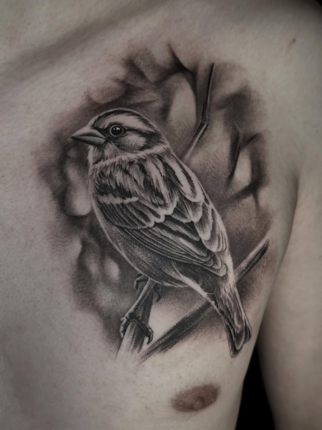 Tattoo by @beholds_ โ realism, black_and_grey