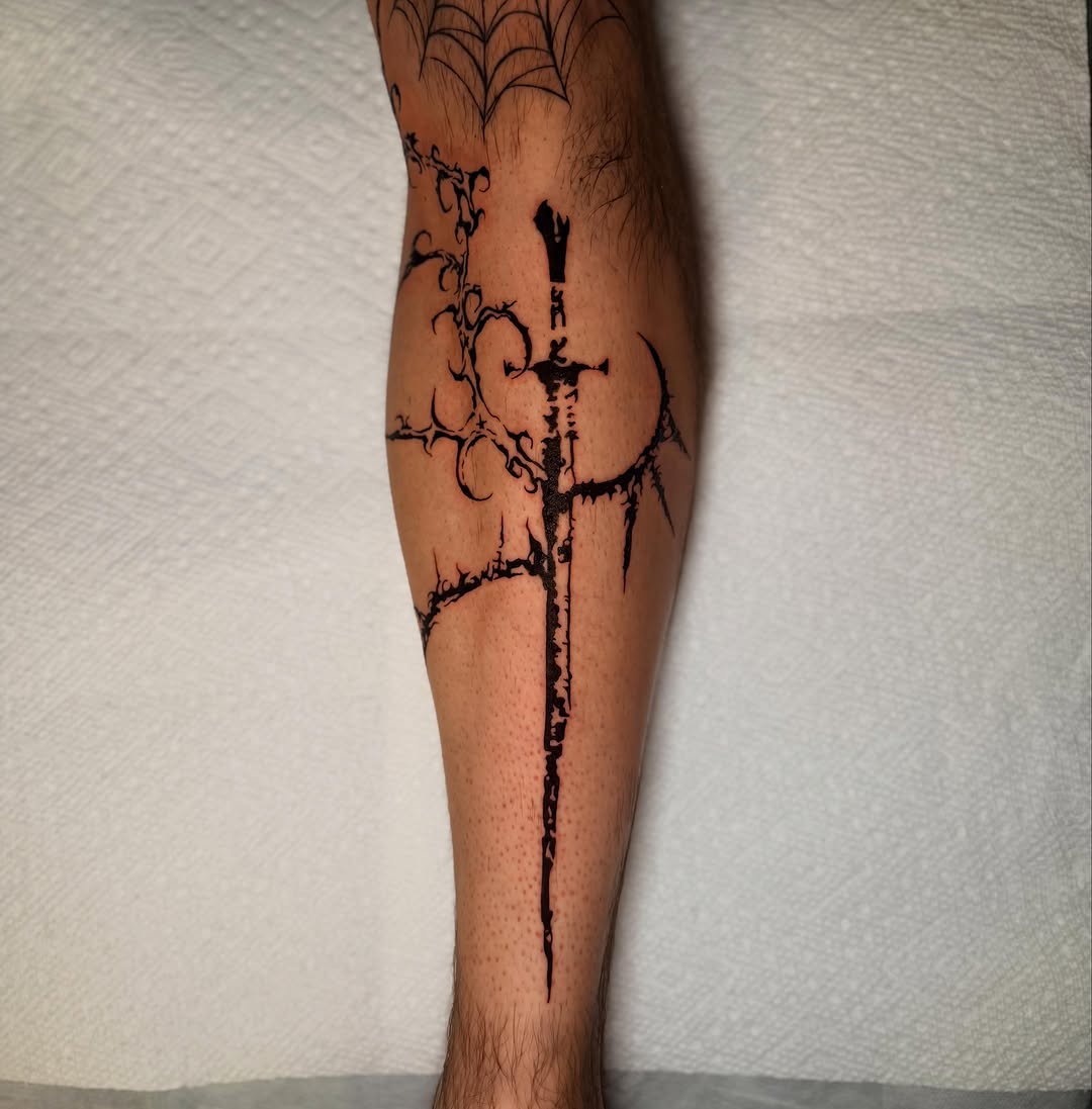 Tattoo by @nicolette.tattoo — blackwork, dark_realism