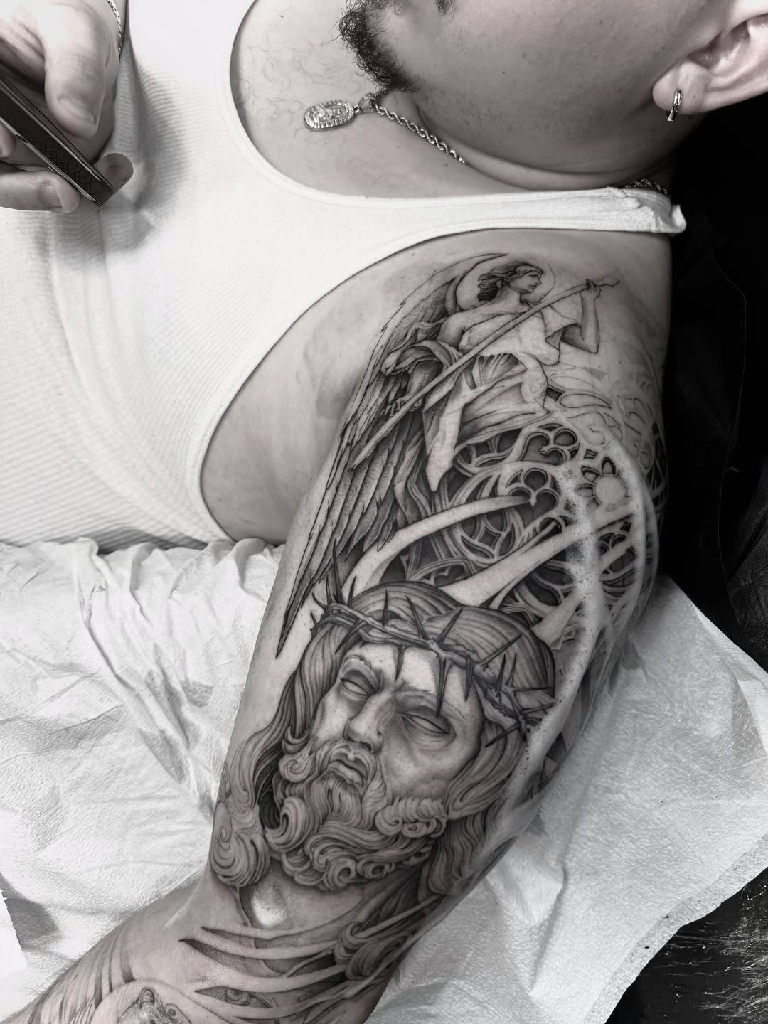 Tattoo by @stevefranciosa.tattoos — realism, black_and_grey