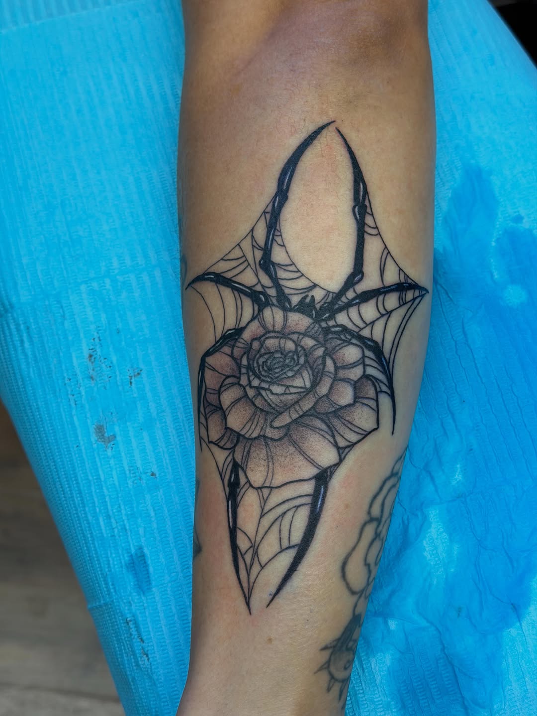Tattoo by @milkas_tatt2 — black_and_grey, dotwork