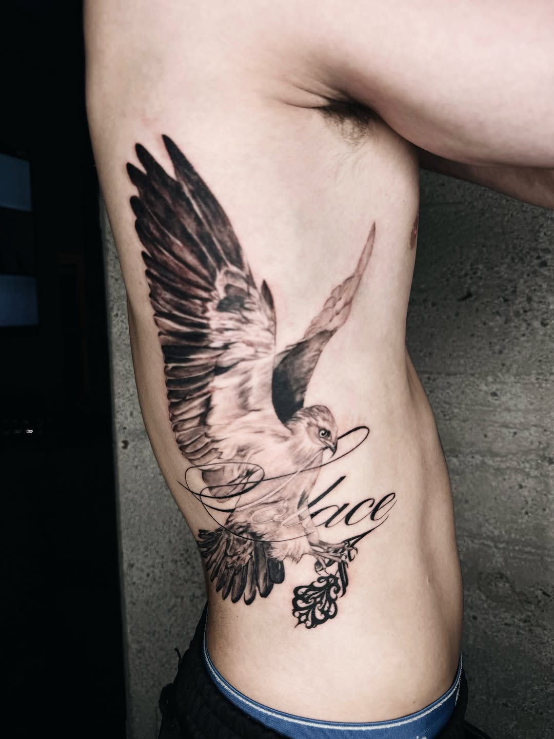 Tattoo by @inkedbykell — realism, lettering_script