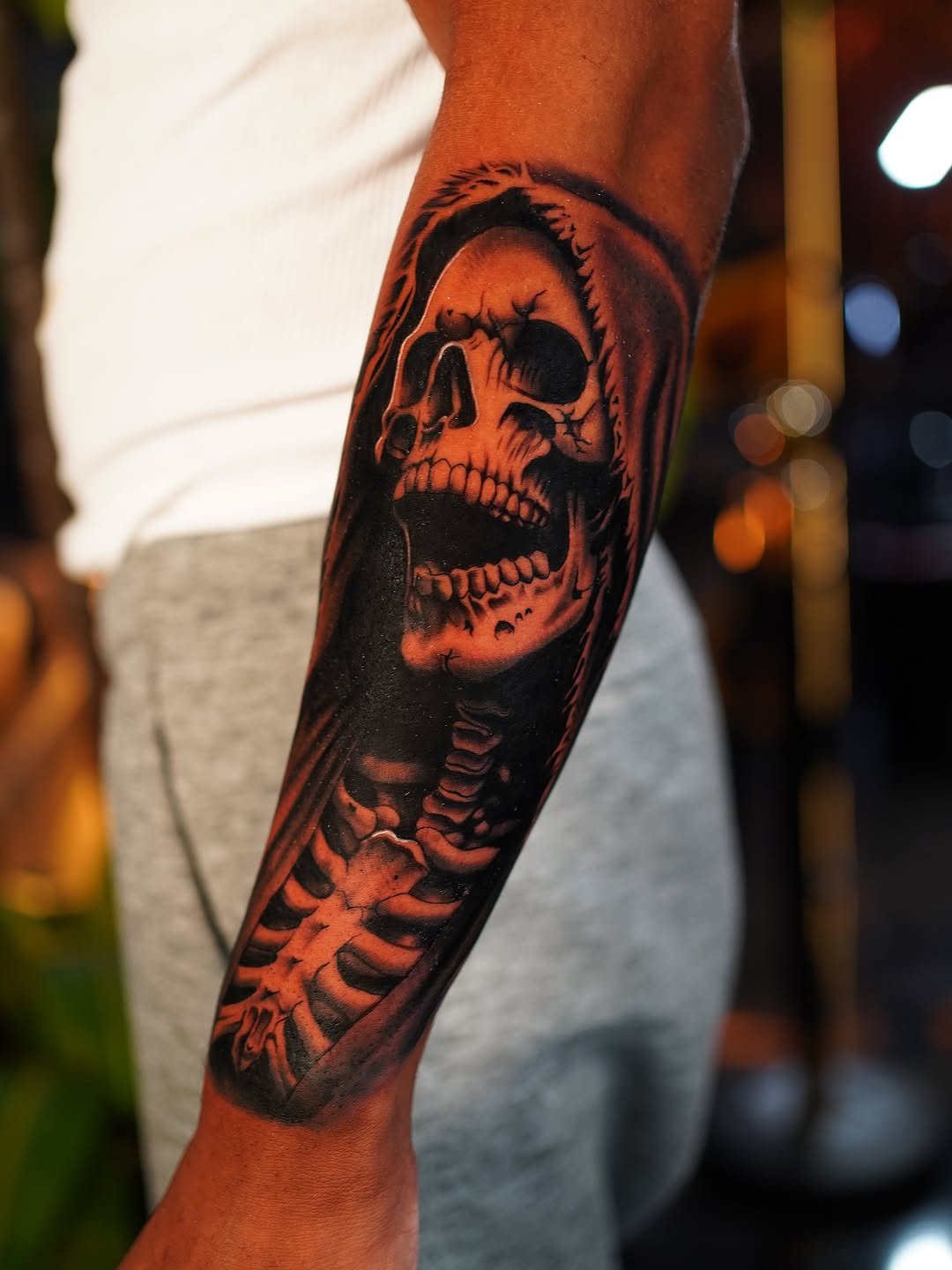 Tattoo by @chrisraymyerstats β realism, black_and_grey