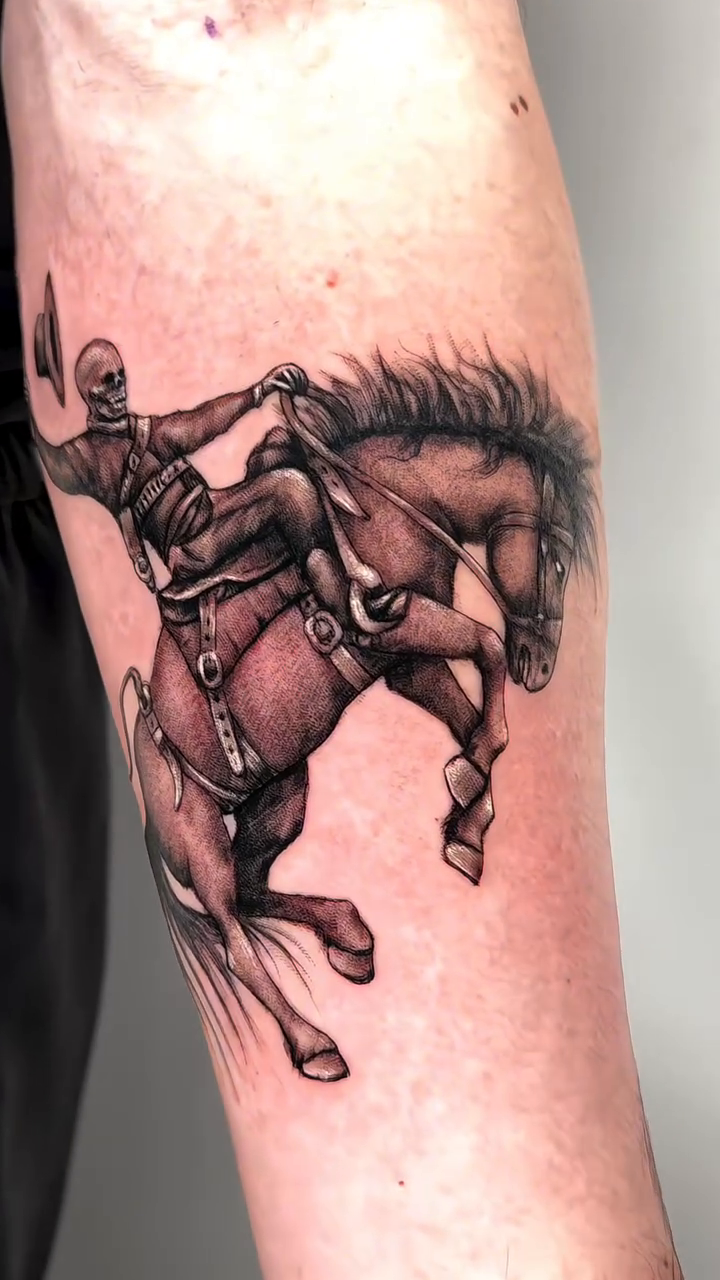 Tattoo by @grin_nyc — realism, black_and_grey
