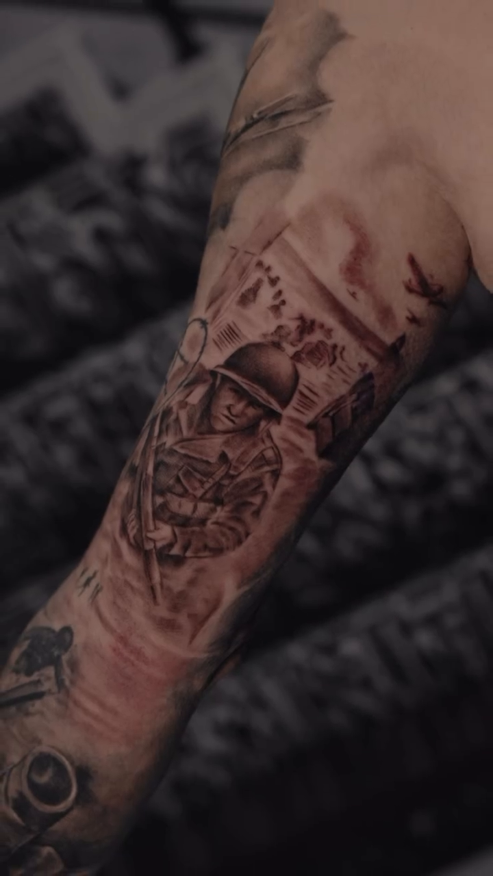 Tattoo by @augiestakes — realism, black_and_grey
