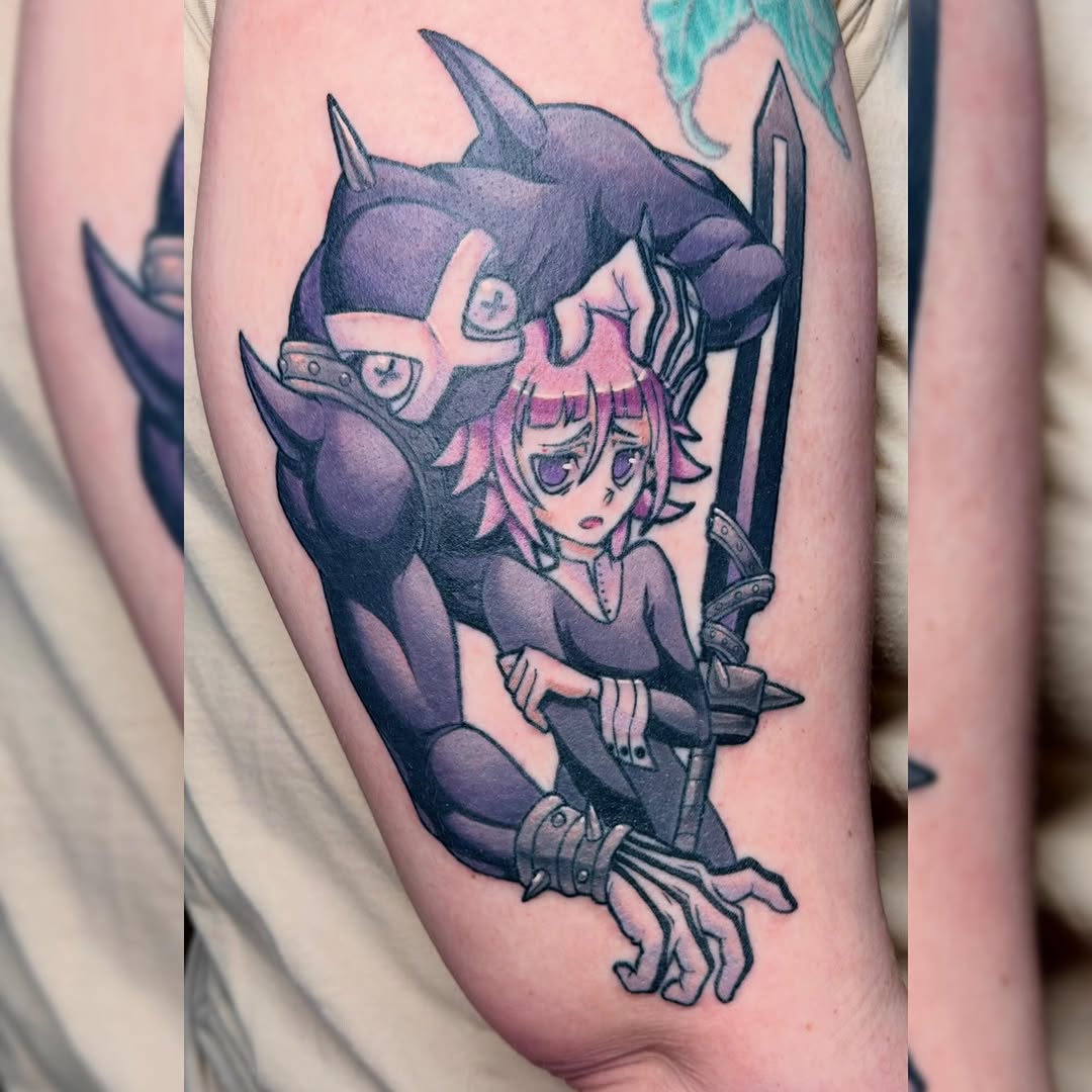 Tattoo by @gabipaigeee — anime, new_school
