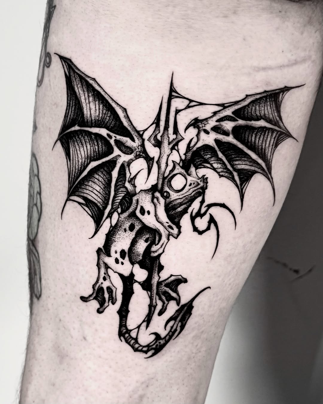 Tattoo by @bryanblack.ttt — blackwork, illustrative