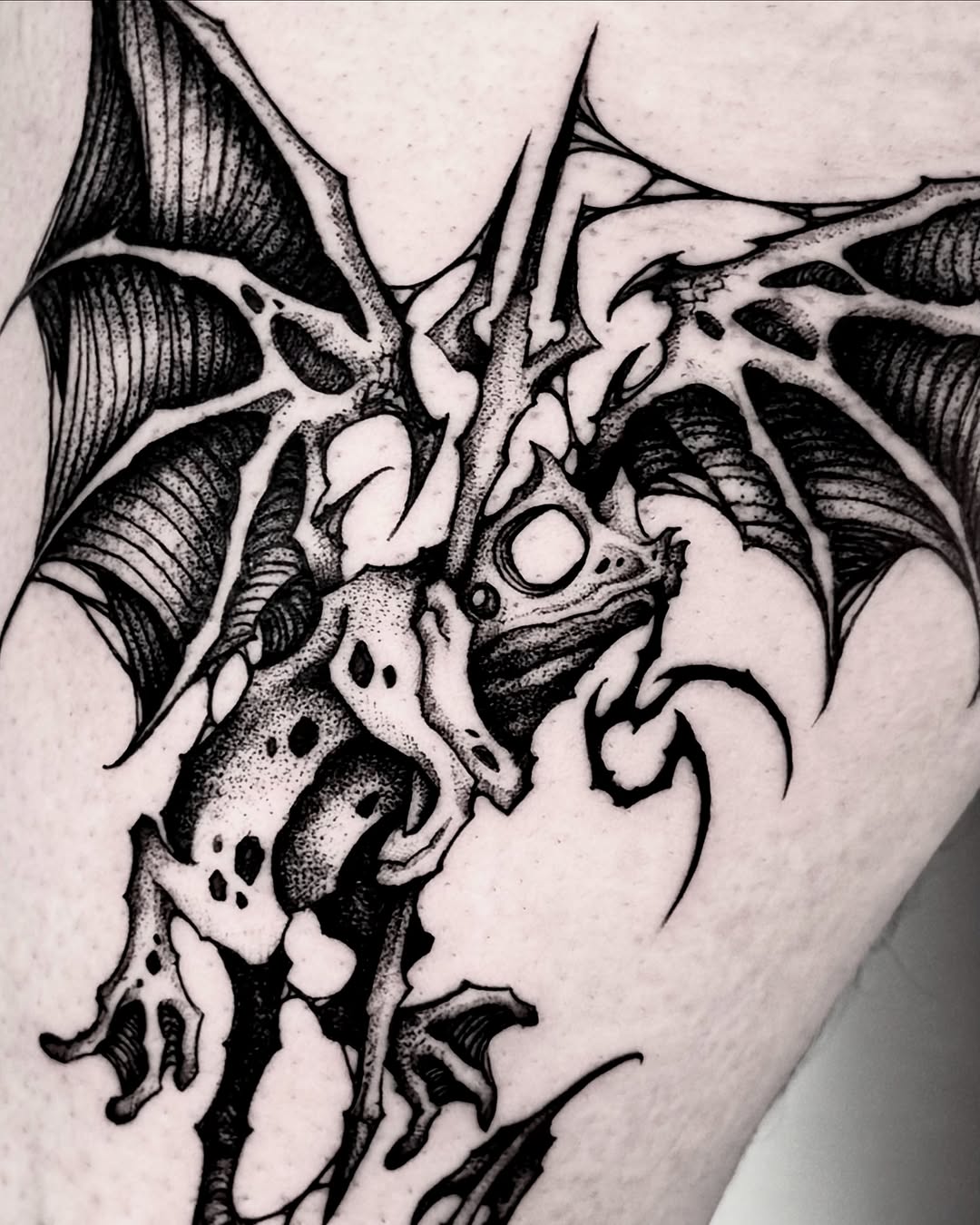Tattoo by @bryanblack.ttt — dark_realism, dotwork