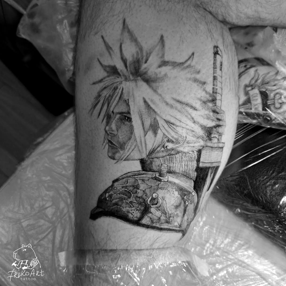Tattoo by @irikoart_tattoo — realism, black_and_grey