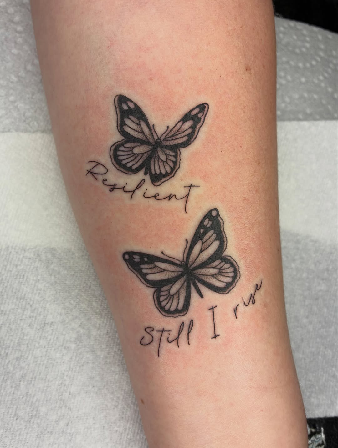 Tattoo by @shark_boy_tattoos โ fine_line, lettering_script