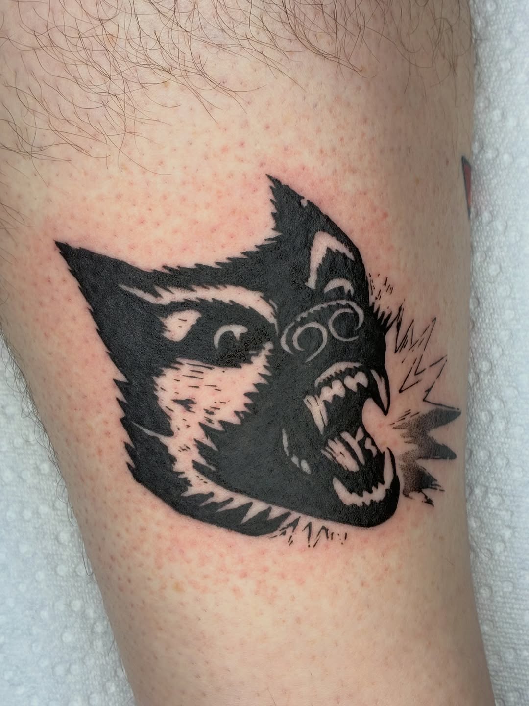 Tattoo by @shark_boy_tattoos โ blackwork, illustrative