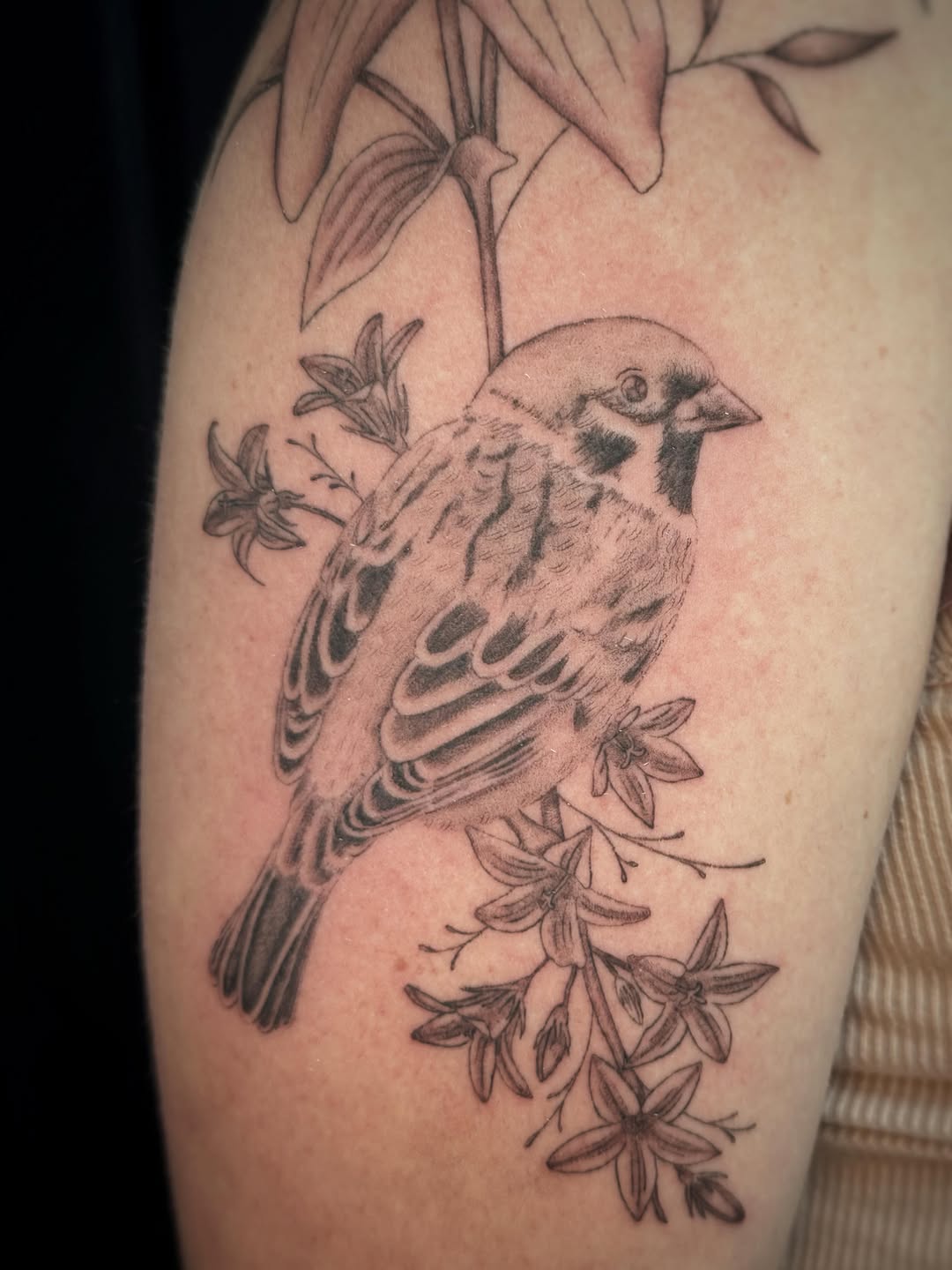 Tattoo by @fluxpose — black_and_grey, realism