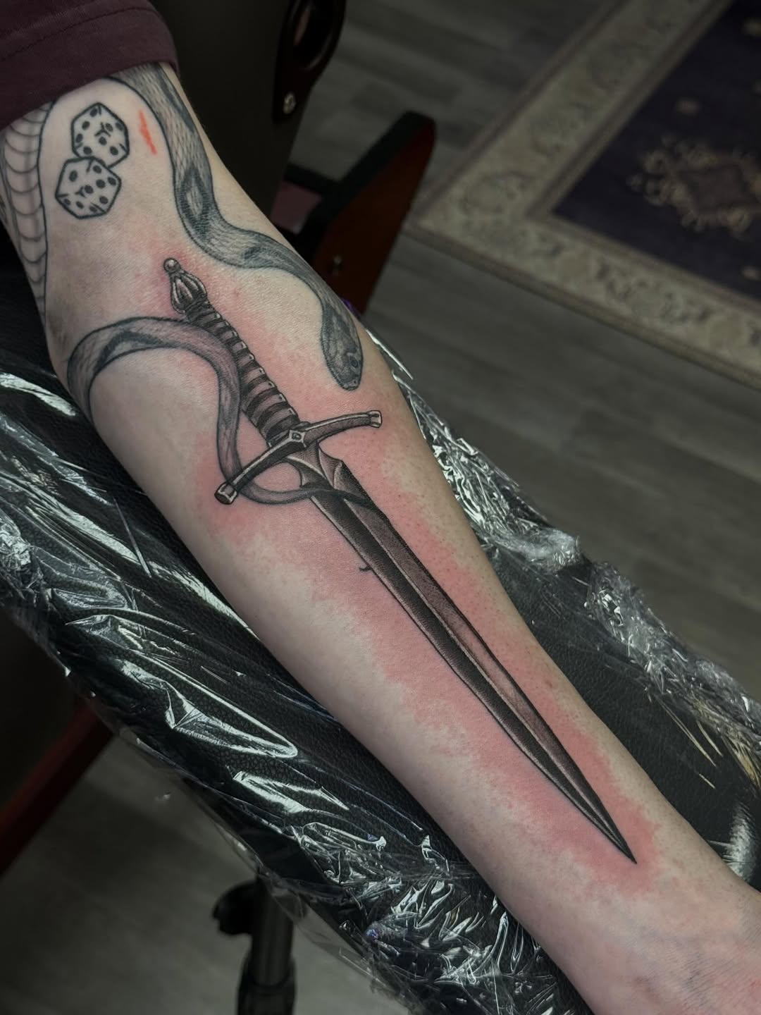 Tattoo by @khangtart — black_and_grey, illustrative