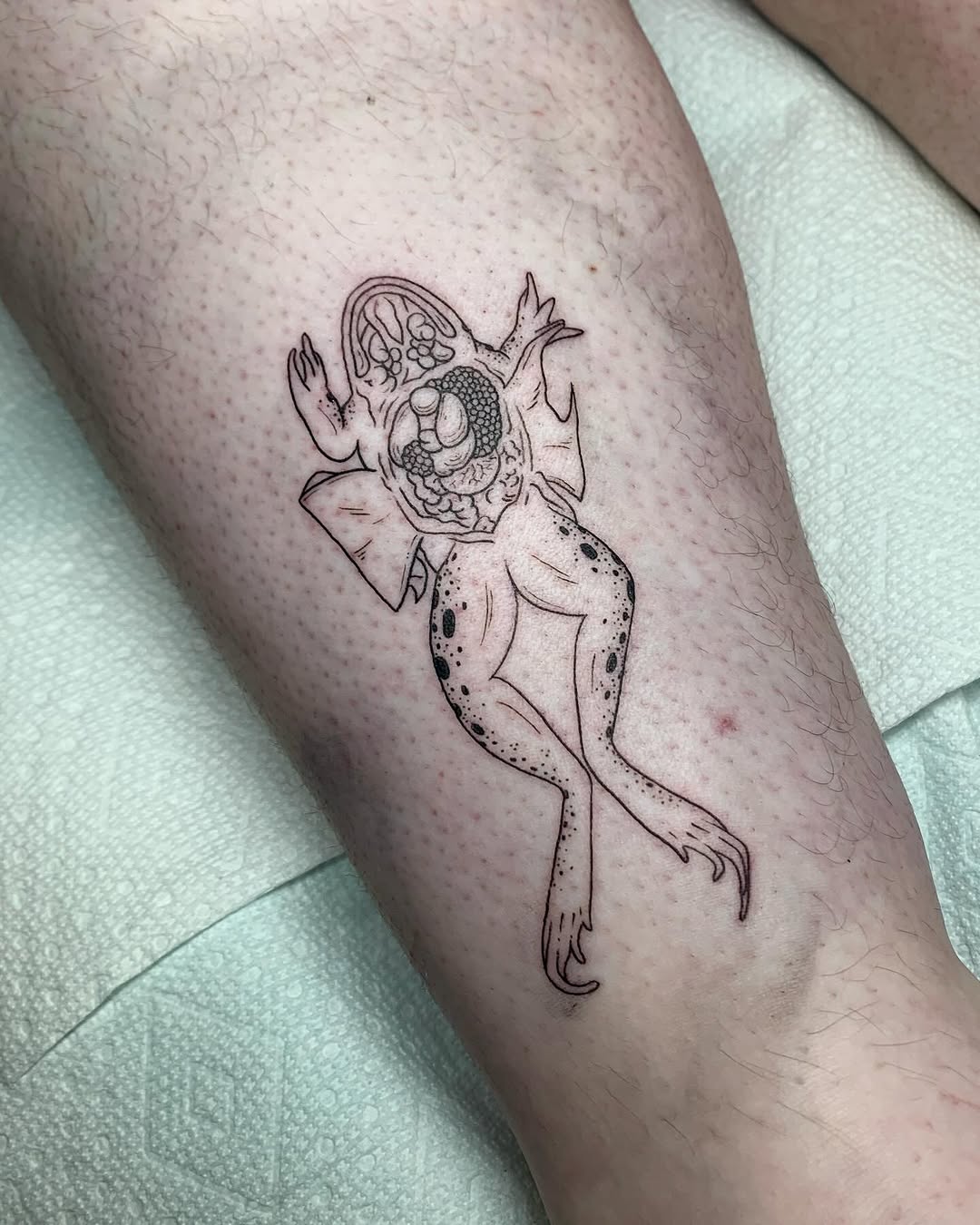 Tattoo by @torielyceart — blackwork
