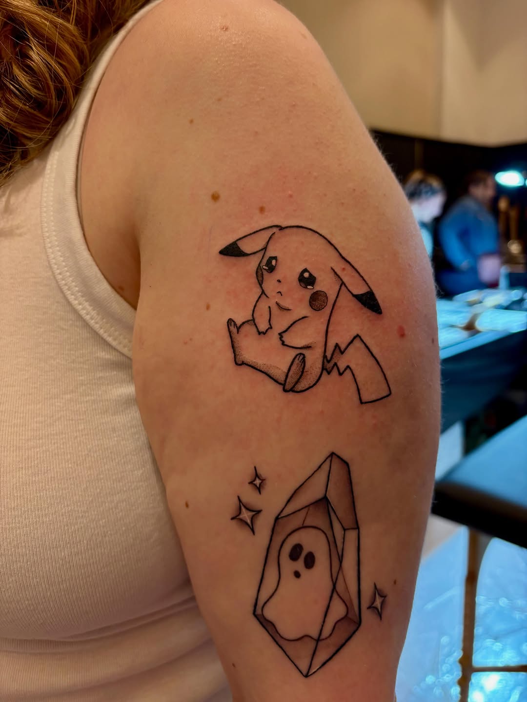 Tattoo by @kreidtattoo — anime, fine_line