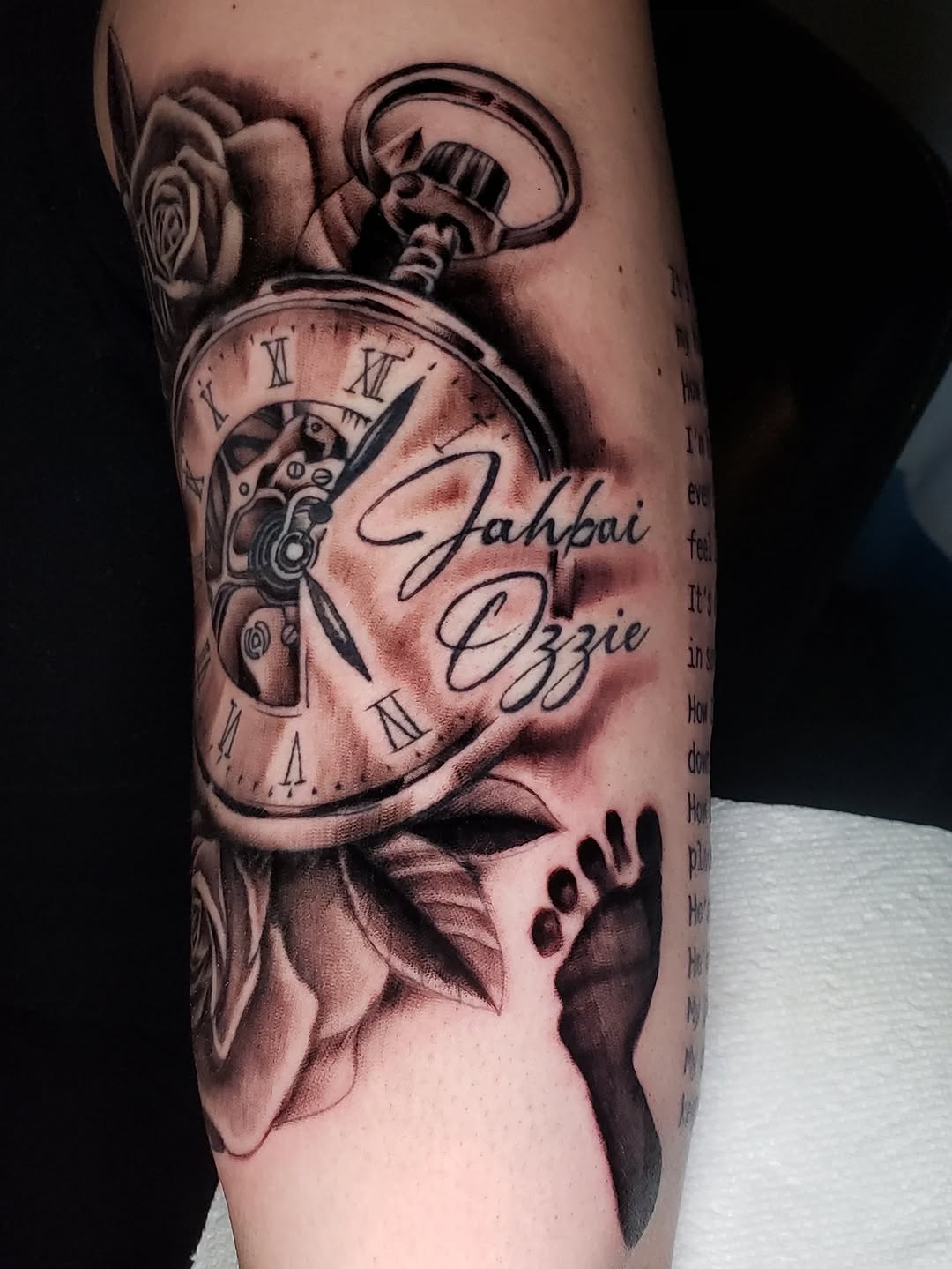 Tattoo by @stevengehlsen — realism, lettering_script