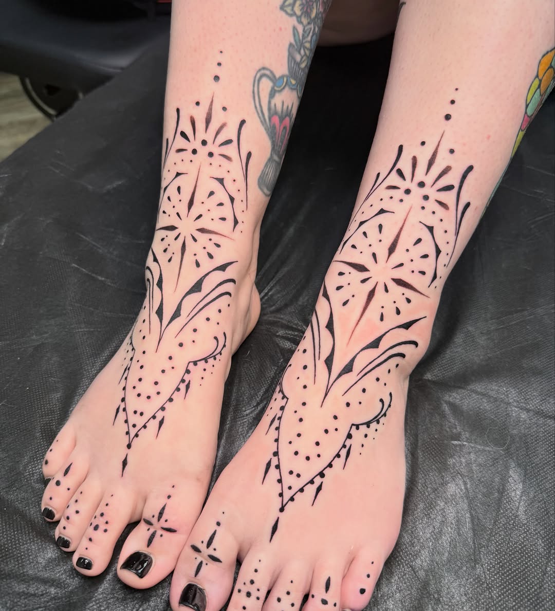 Tattoo by @taybeetattoo — ornamental, dotwork