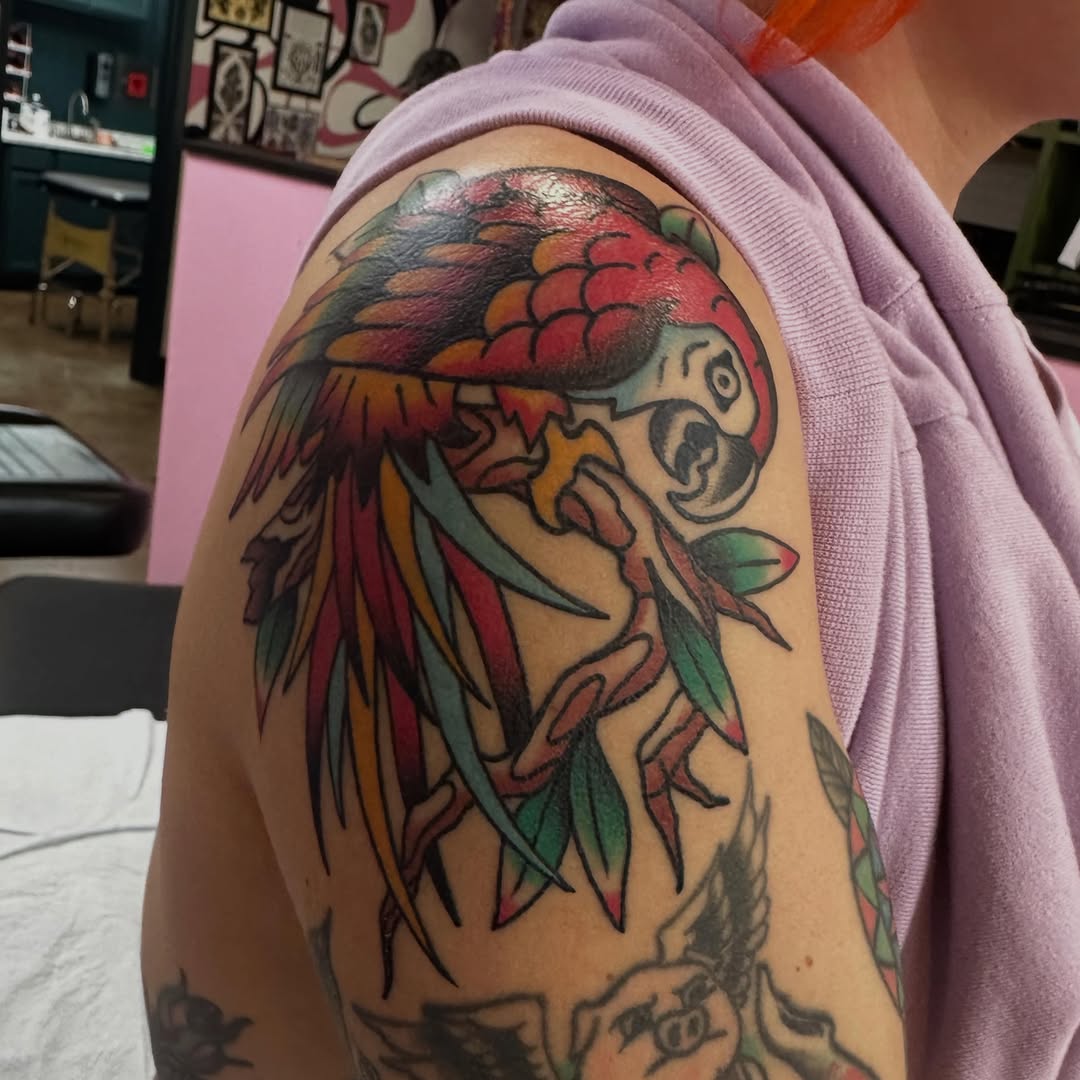 Tattoo by @wolfkieltattoos — american_traditional, illustrative